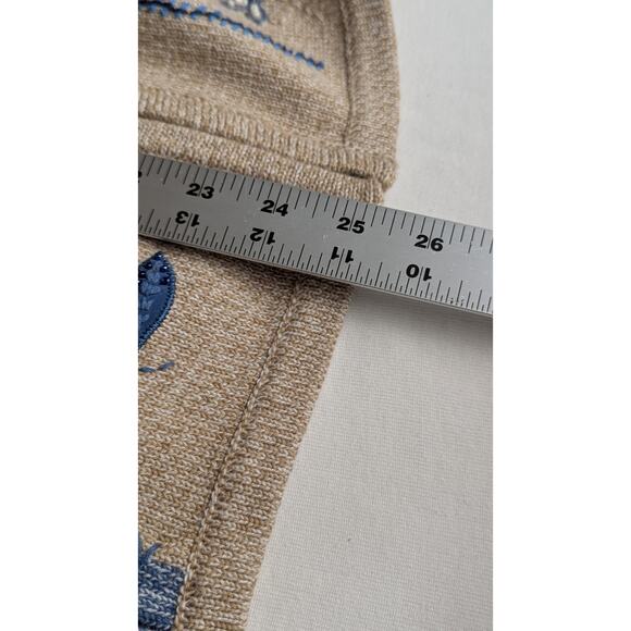 Allison Daley Zip up cardigan Sz M Patchwork Embroidered Beaded Floral Y2K EUC - Picture 6 of 13